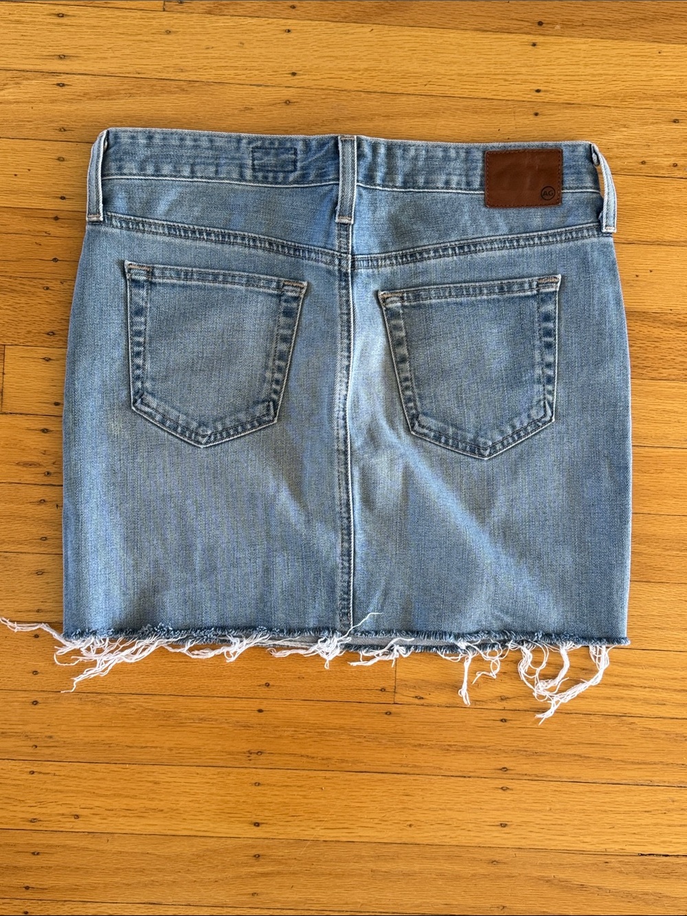 AG Adriano Goldschmied Light Blue “The Sandy” Mini Skirt - Picture 2 of 5